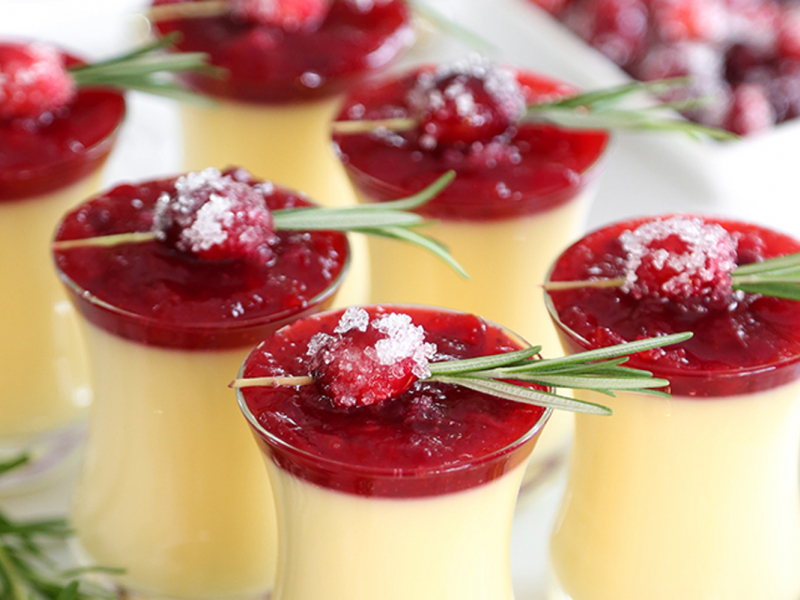 Ziemassvētku panna cotta