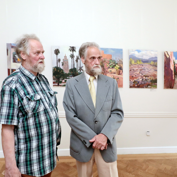 Kultūras centrā “Iļģuciems” skatāma Andreja un Jura Ģērmaņu 85 gadu jubilejas izstāde “Brāļi gleznotāji”